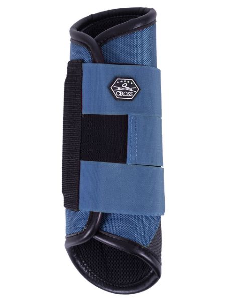 Picture of QHP Eventing Boots Hind Leg Technical Steel Blue