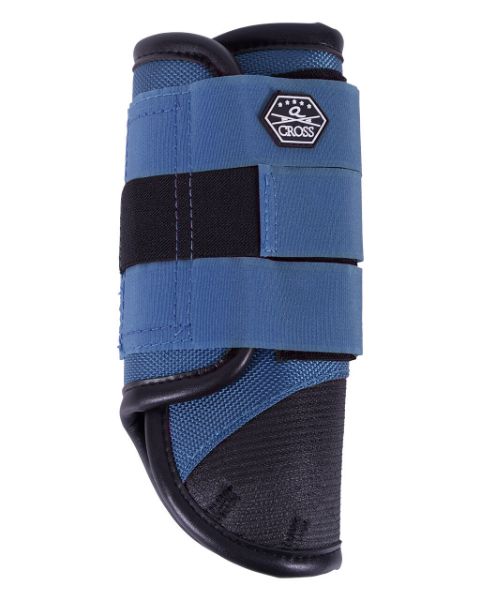 Picture of QHP Eventing Boots Front Leg Technical Steel Blue