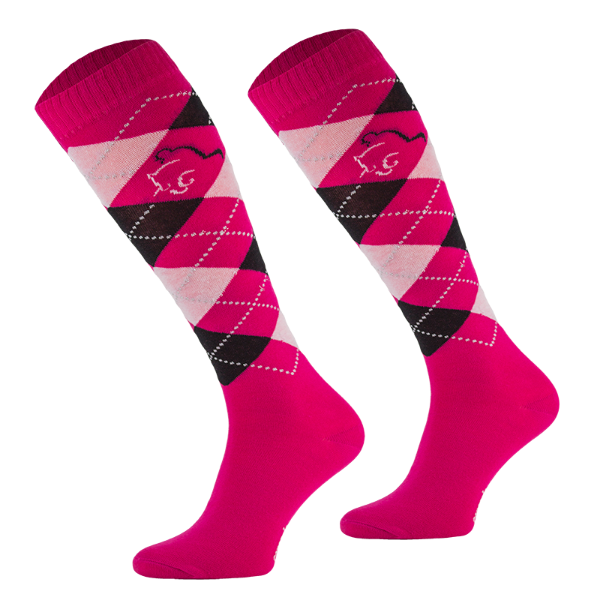 Picture of Argyle Cotton Socks Adult Pink 39-42