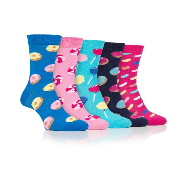 Picture of Dare To Wear Sweets Crew Socks 5Pack 4-8