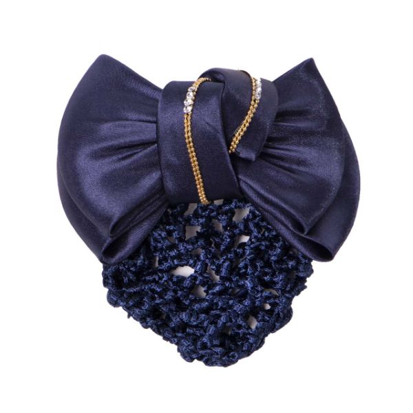 Picture of QHP Hair Bow Golden Navy