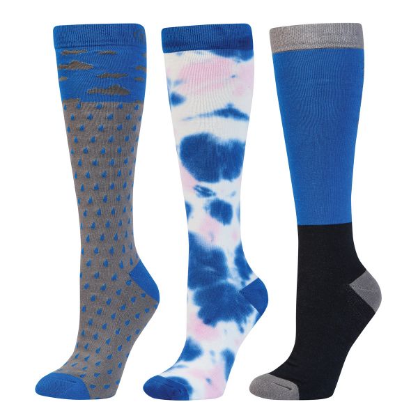 Picture of Dublin Adult Socks 3 Pack Cobalt Clouds