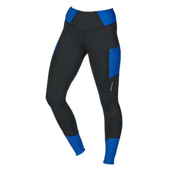 Picture of Dublin Power Performance Mid Rise Colour Block Tights Black/Cobalt