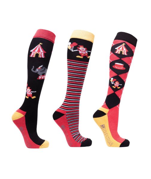 Picture of Hy Equestrian Rhianna's Circus Socks 3Pack 4-8