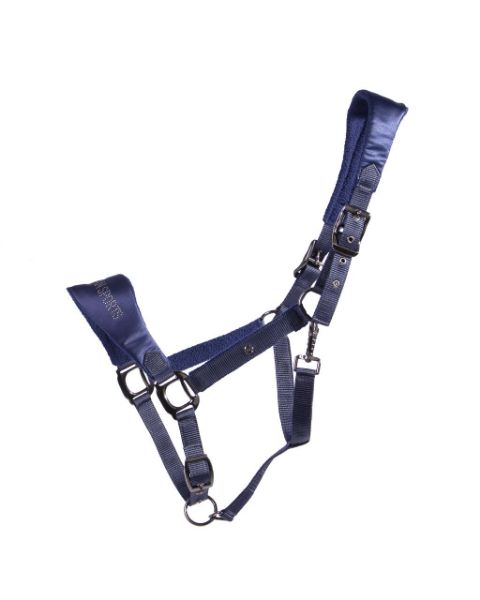 Picture of QHP Head Collar Gloss Navy