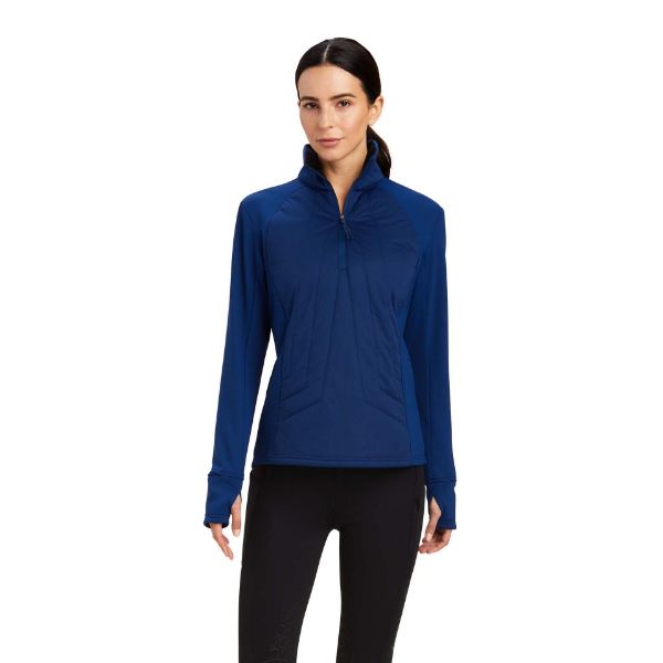 Picture of Ariat Womens Venture 1/2 Zip Sweatshirt Estate Blue