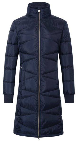 Picture of Covalliero Ladies Quilted Long Coat Dark Navy