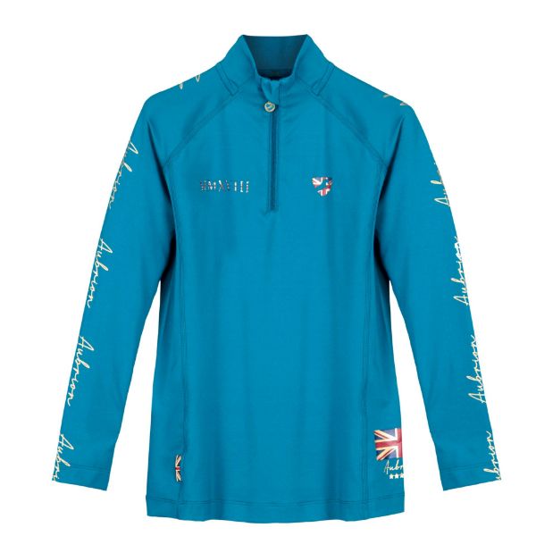 Picture of Aubrion Young Rider Team Base Layer Long Sleeve Teal