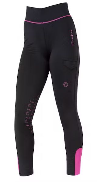 Picture of Firefoot Kids Bankfield Basic Breeches Black/Fuchsia