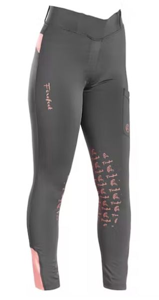 Picture of Firefoot Kids Bankfield Basic Breeches Charcoal/Pink
