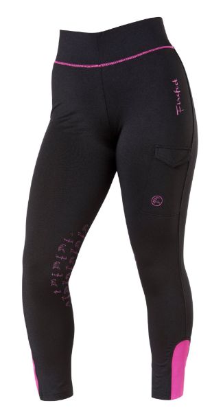 Picture of Firefoot Ladies Bankfield Basic Breeches Black/Fuchsia
