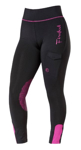 Picture of Firefoot Ladies Bankfield Fleece Lined Breeches Black/Fuchsia