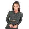 Picture of Aubrion Team Long Sleeve Polo Khaki