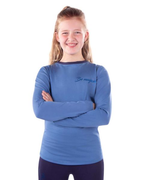 Picture of QHP Junior Sport Shirt Yazz Smokey Blue