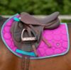 Picture of Hy Equestrian DynaMizs Ecliptic Close Contact Saddle Pad Plum/Teal Pony/Cob