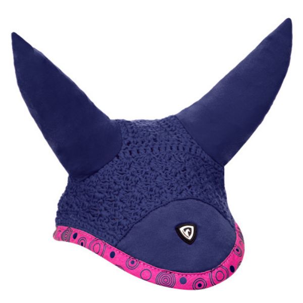 Picture of Hy Equestrian DynaMizs Ecliptic Fly Veil Navy/Magenta Pony/Cob