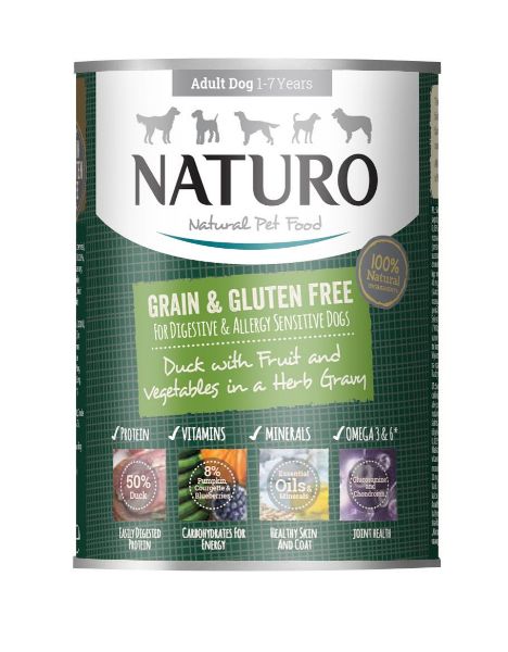 Picture of Naturo Dog - Adult Grain & Gluten Free Duck in a Herb Gravy 390g