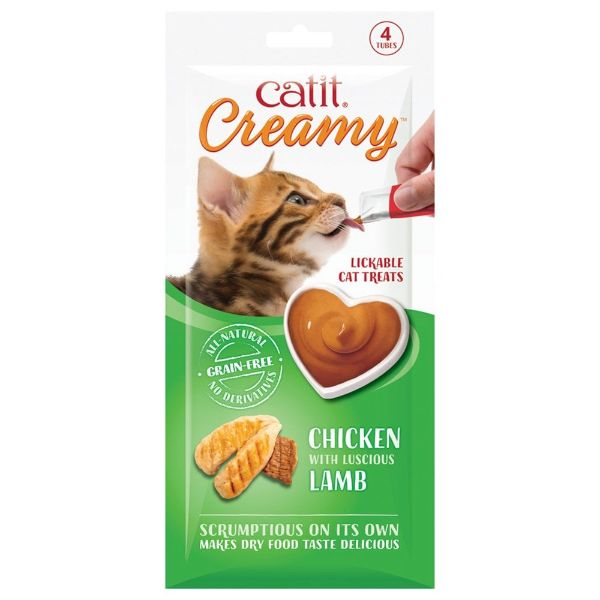 Picture of Catit Creamy Treats Chicken & Lamb 4x10g