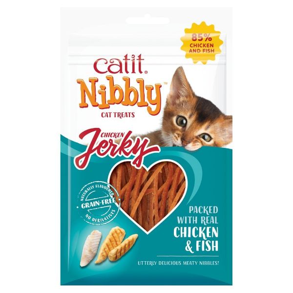 Picture of Catit Nibbly Chicken & Fish Jerky 30g