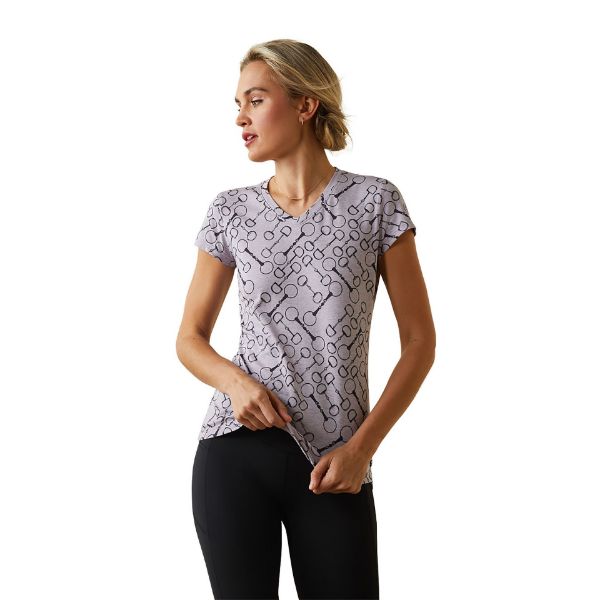 Picture of Ariat Womens Snaffle SS T-Shirt Lavender Heather