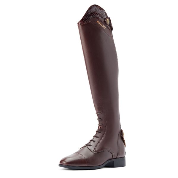 Picture of Ariat Womens Palisade Ellipse Tall Riding Boot Mahogany/Rust Cobra