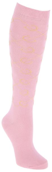 Picture of Covalliero Riding Socks Checked Pearl Rose 40-42