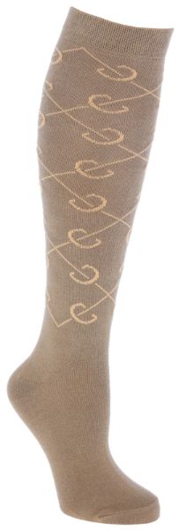 Picture of Covalliero Riding Socks Checked Clay 37-39