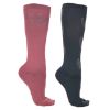 Picture of QHP Knee Stockings Veerle (2 Pack) Soft Pink/Teal 31-34