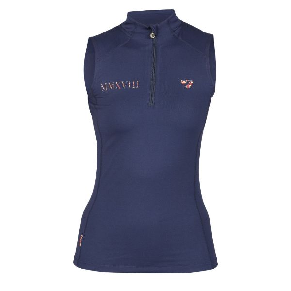 Picture of Aubrion Adults Team Sleeveless Base Layer Navy Blue