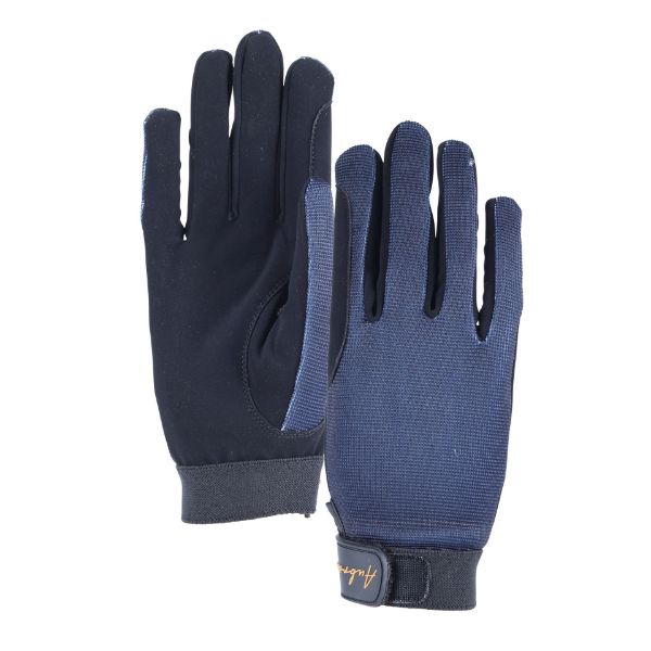 Picture of Aubrion Young Rider Team Mesh Riding Gloves Navy