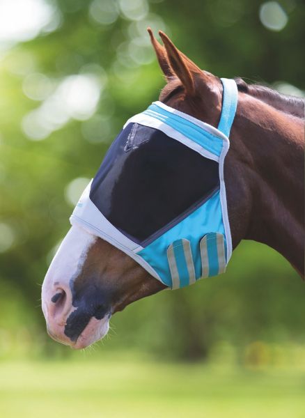 Picture of Shires Flyguard Fine Mesh Fly Mask Earless Teal