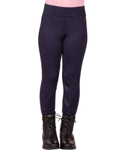 Picture of QHP Junior Veerle Riding Tights Navy