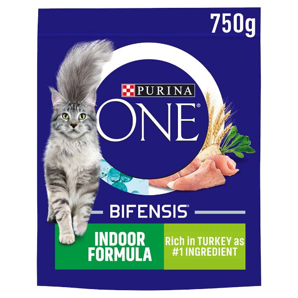 Picture of Purina ONE Adult Indoor Turkey Dry Cat Food 750g