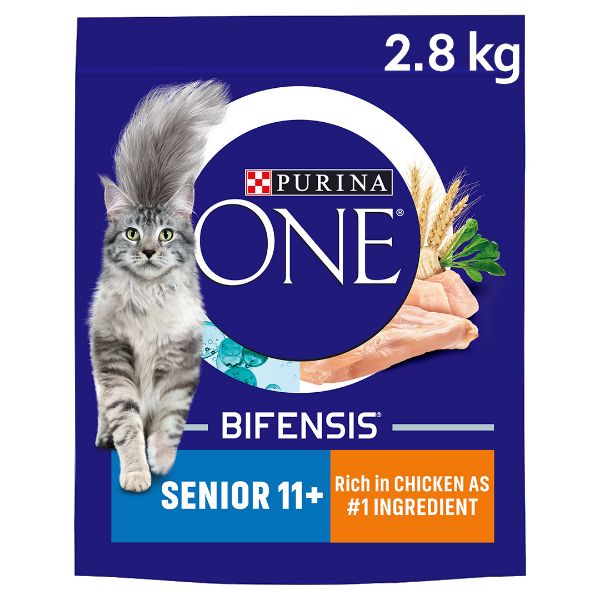 Picture of Purina ONE BIFENSIS Senior 11+ Chicken Dry Cat Food 2.8kg