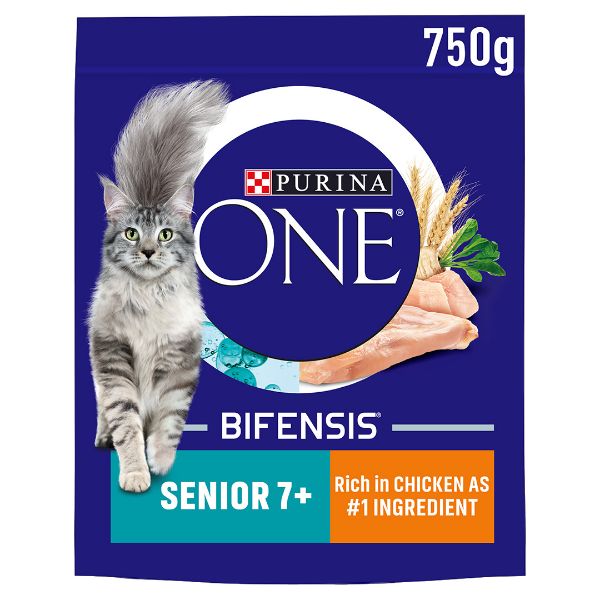 Picture of Purina ONE BIFENSIS Senior 7+ Chicken Dry Cat Food 750g