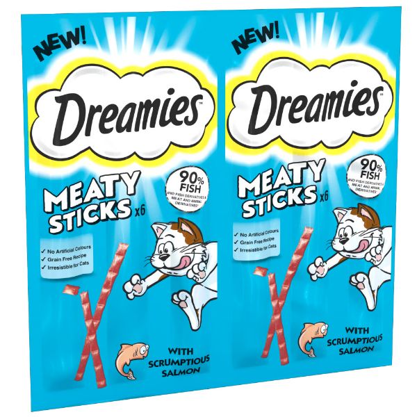 Picture of Dreamies Cat Meaty Sticks Salmon 30g