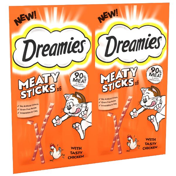 Picture of Dreamies Cat Meaty Sticks Chicken 30g