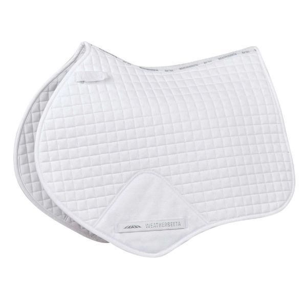 Picture of Weatherbeeta Prime Jump Shapped Saddle Pad White Pony