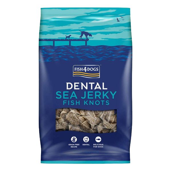 Picture of Fish 4 Dogs Dental Sea Jerky Fish Knots 100g
