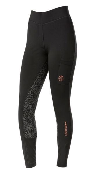 Picture of Firefoot Kids Bardsey Sticky Bum Breeches Black / Coral