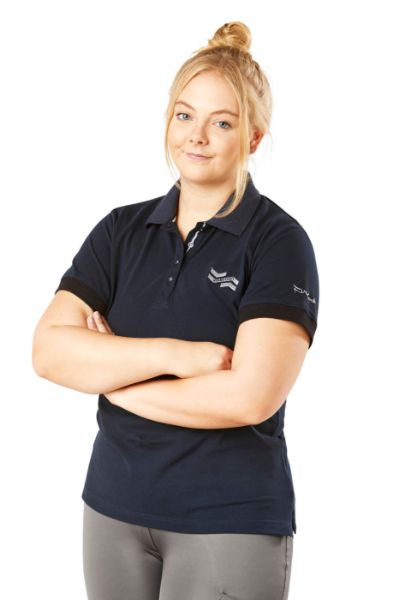 Picture of Firefoot Ladies Roxby Polo Shirt Navy / Silver