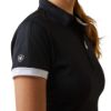 Picture of Ariat Womens Bandera 1/4 Zip SS Polo Black