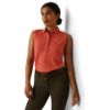 Picture of Ariat Womens Prix 2.0 Sleeveless Polo Burnt Sienna