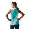 Picture of Ariat Womens Taryn Sleeveless Polo Pool Blue