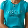 Picture of Ariat Womens Toile Dogs SS T-Shirt Viridian Green