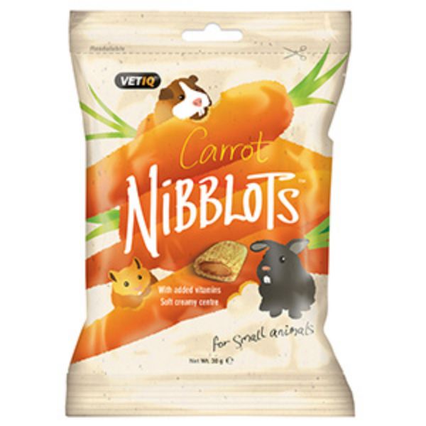 Picture of VETIQ Small Animal Nibblots - Carrot 30g