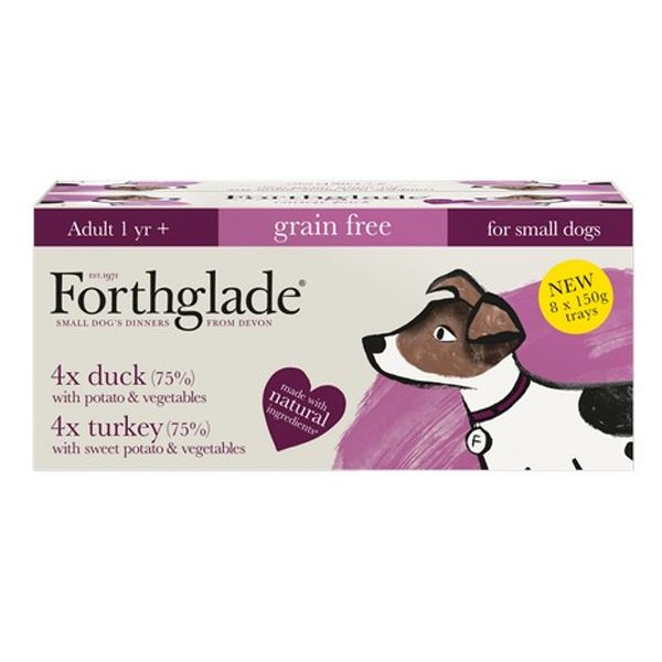 Picture of Forthglade Dog - Adult Small Dog Complete Grain Free Duck & Turkey 8x150g