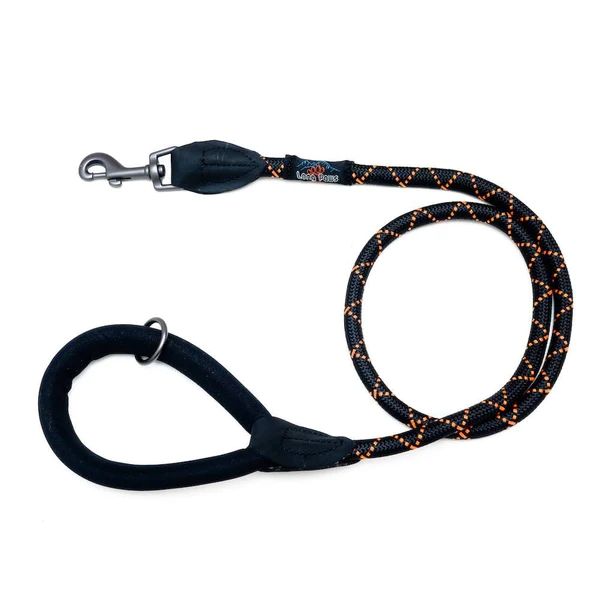 Picture of Long Paws Comfort Rope Lead Mk2 120cm Black/Orange