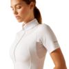 Picture of Ariat Ascent 1/4 Zip SS Show Shirt White