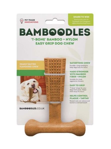Picture of Bamboodles T-Bone Peanut Butter Chew Small